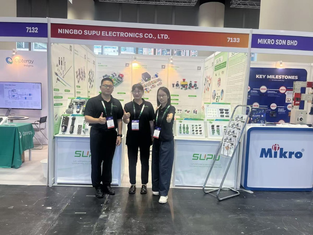 SUPUElectronics's tweet photo. Day 1 at #ENERASIA2026 🇲🇾
SUPU is at Booth 7-7133, KLCC (June 3–5).
Showcasing terminal blocks &amp; connectors for industrial automation, energy, and electrical equipment.
Visit us or contact:
🌐 https://t.co/OfrklxZGTp
📧 supucontact@supu.cn
#SUPUElectronics #ConnectionTechnology https://t.co/44YUGTKDz1
