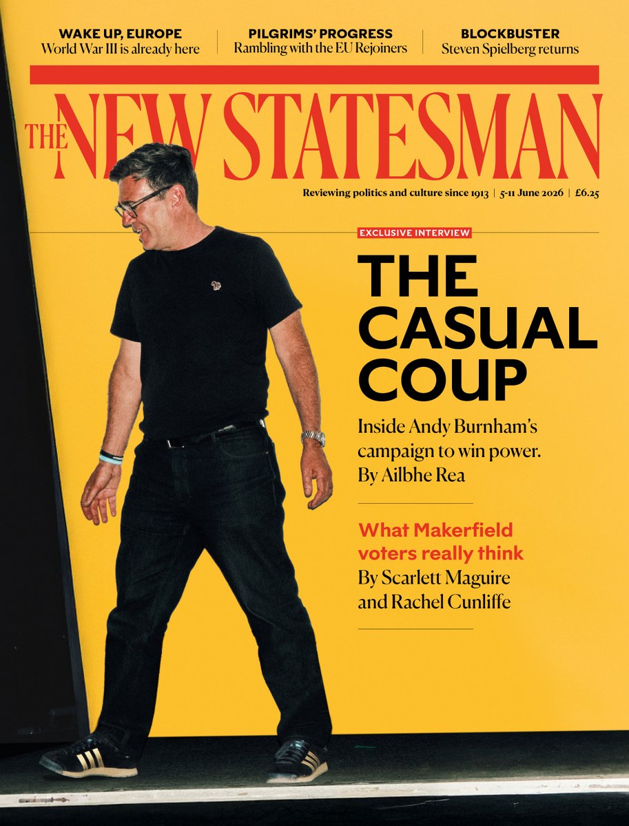 NewStatesman's tweet photo. THE CASUAL COUP by @PronouncedAlva

On the campaign trail with Andy Burnham:

This is a campaign on several levels. Burnham has “a tough fight” against Reform, as I hear him say repeatedly while watching him door-knocking. But he’s also fighting two other implied contests: with a Labour selectorate of MPs and members, who soon may well have to decide whether to nominate or vote for him to replace Keir Starmer; and with the electorate at large, who soon could find themselves choosing between Burnham and Nigel Farage in a general election. This is a tight by-election against Farage’s Reform, but Burnham is already being scrutinised as a prospective prime minister.

With three weeks to go until polling day, Burnham has allowed me to accompany him while campaigning in Makerfield, an invitation extended only to the New Statesman.

He says this by-election is the last chance to stop Reform. “If I just put it in the terms of Greater Manchester, I feel we’re on the cusp. If we don’t pull it back now, I think something changes.” On Wigan Council, Labour lost all of the seats it was defending to Reform in May. “That’s a very big statement. You can’t just see that and minimise it.” When people ask him “Why this moment?” results like that are why.

As one of Andy Burnham’s closest allies put it to me: “Whatever happens, this will be in the history books.”

Cover photo by Niall Hodson for the New Statesman