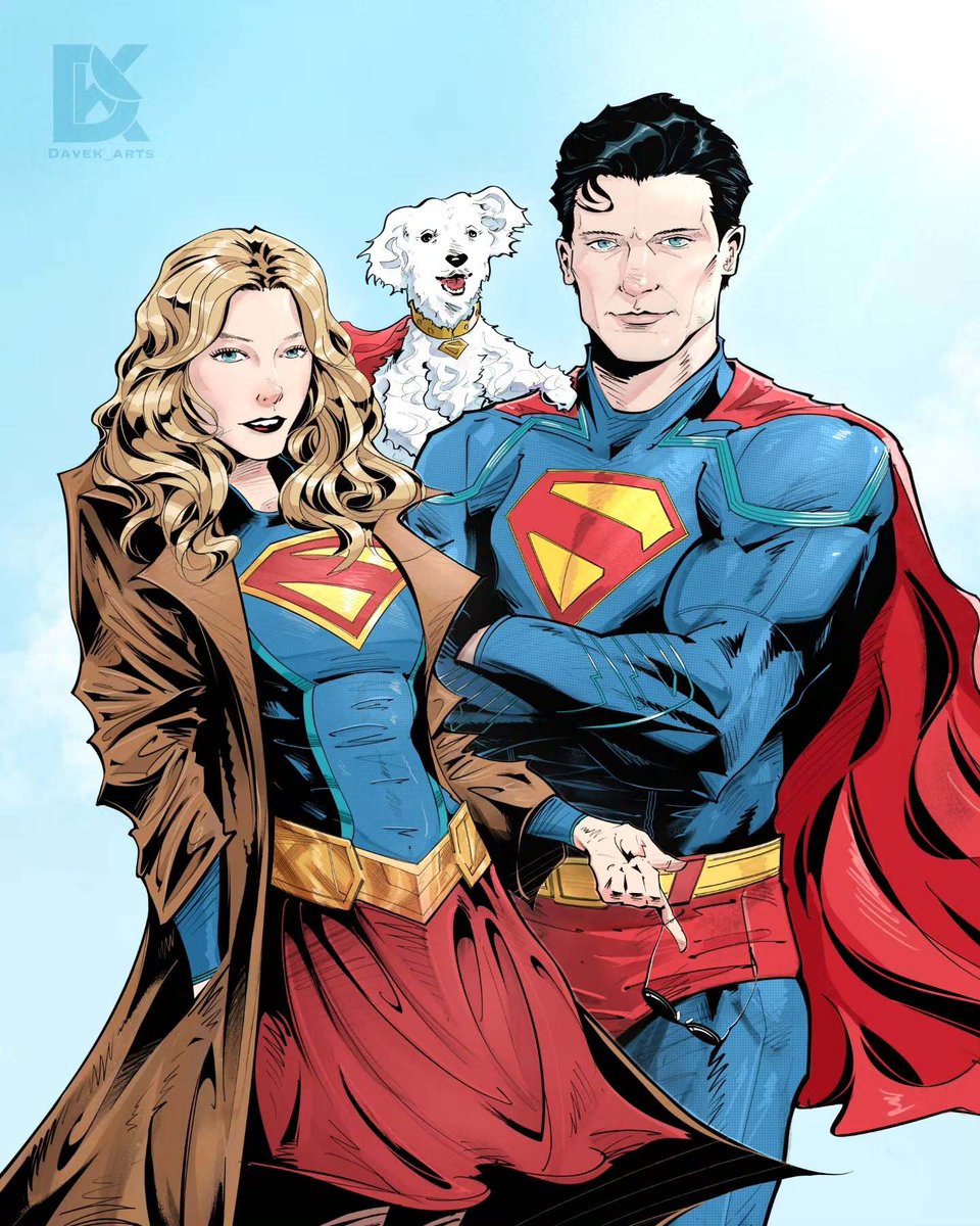 TaurooAldebaran's tweet photo. Legacy of Krypton
Superman, Supergirl, and Krypto by artist Dave Kam. https://t.co/6oZHwGadxK