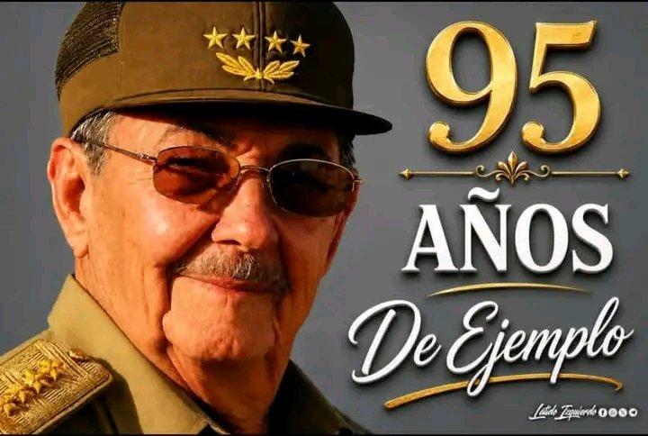 Pedro_ACM's tweet photo. Admiración y respeto para el General de Ejército Raúl Castro Ruz. Felicidades en su 95 cumpleaños. #CubaEstáFirme 
#CubaQuiereLaPaz https://t.co/Dvi7ut2xA2