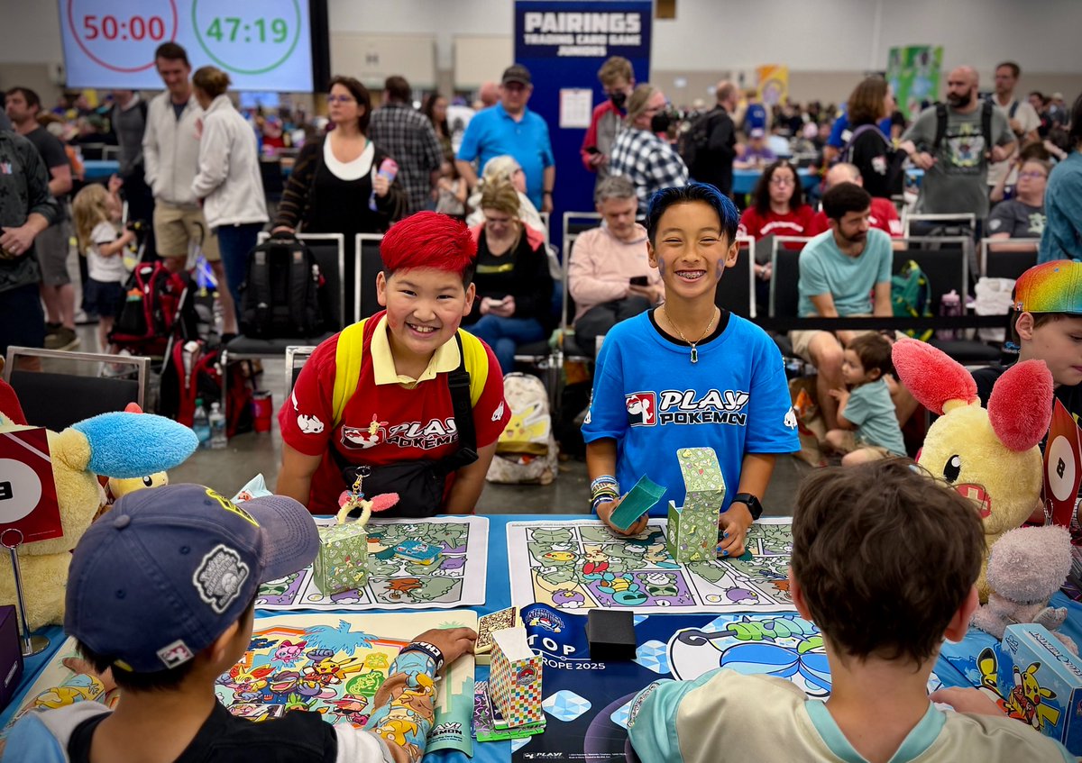 chennney's tweet photo. Last regional as a junior! Ethan finished 23rd at Indianapolis after a bumpy start.  Ran Hedrick's list but didn't hit the spread we were hoping for. Flipped a bit more Minun than Plusle on the Crushing Hammers this weekend 🥲

Next up, a quick detour to PJCS 2026 🇯🇵 before NAIC! 

Shout out to the @88Cardhouse team, @rowan_stavenow for the coaching, @thefleeee and @RanCharles58055 on their finalist finishes, @DuelSpecTCG for sleeves.

#playpokemon