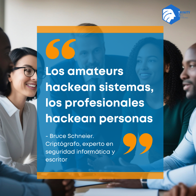 TrinitySecCyber's tweet photo. 🔐 La mayor #vulnerabilidad de una organización no siempre está en sus sistemas… sino en la confianza de las personas.

Buscan manipular emociones, urgencia y decisiones humanas 🧠⚠️

Por eso la #ciberseguridad ya no es solo un tema técnico.

 #SeguridadDigital #Tecnologia https://t.co/63YrBJ26T4
