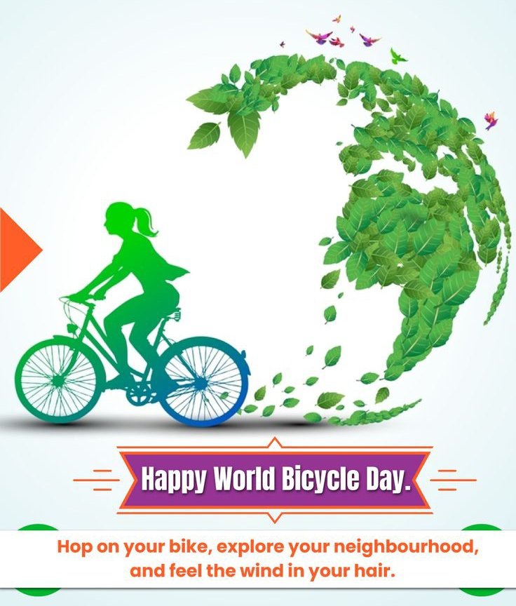 drkalamcsckheda's tweet photo. 🚴‍♀️ Happy World Bicycle Day! 🌍

Pedal towards a healthier lifestyle and a greener planet. Every ride reduces pollution, improves fitness, and creates a sustainable future for generations to come.

#WorldBicycleDay #RideForHealth #GoGreen #SustainableFuture #CycleForChange https://t.co/2wJeBa6Bf6