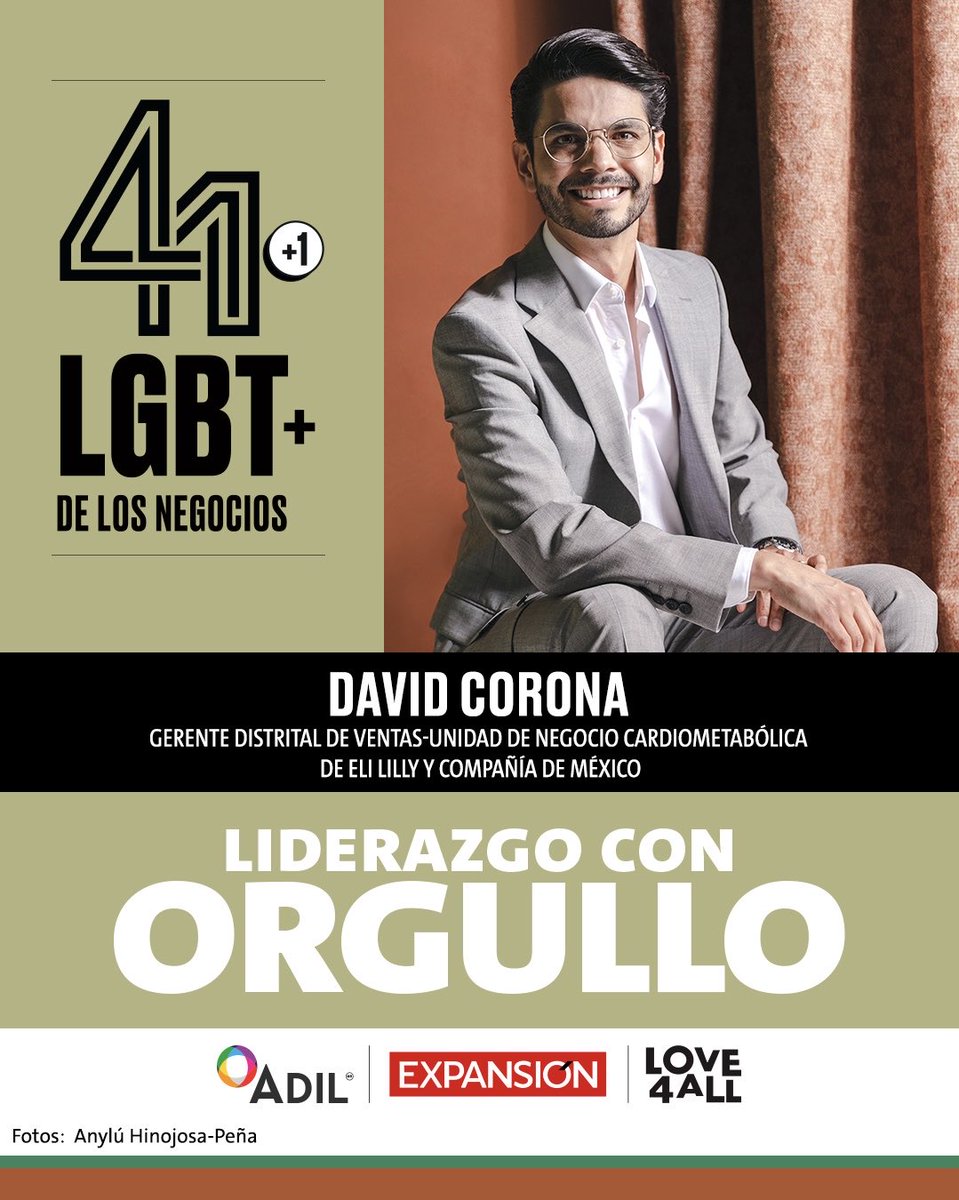 davidcoronab's tweet photo. La visibilidad importa.

Porque alguien necesita ver que sí es posible crecer, liderar y desarrollarse profesionalmente siendo uno mismo.

Orgulloso de formar parte de la edición 2026 de 41+1 LGBT+ de los negocios de @ExpansionMx @ADILdiversidad @LOVE4ALLMX

🏳️‍🌈 https://t.co/oiKSlF0UrZ