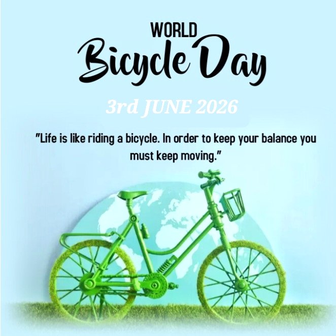 iplabjnd's tweet photo. Riding a bicycle does more than reduce #CarbonEmissions? It's also a great way to boost #CardiovascularHealth and clear your #mind. This #worldBicycleDay 2026,make every pedal count towards a #Healthier, #Happier you.Let’s make our towns &amp; cities more #CycleFriendly.
@InfoGujcost https://t.co/RJz3Kk4q3V