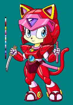 felineki's tweet photo. One reason I chose this pose for my Polly paper doll is not just because it's a characteristic, recognizable pose from her model sheet and launch sequence, but because it's good for holding various accessories. Here are her trademark sword and flute! https://t.co/lscXKrWyKx