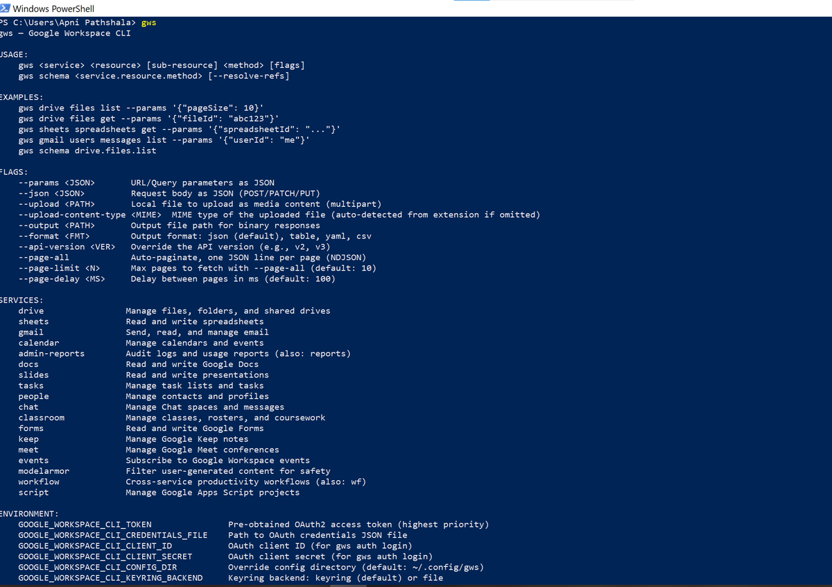 devartha_22's tweet photo. Yesterday I explored the GWS CLI. 🚀

It was a smooth experience and a good reminder of how powerful CLI-based workflows can be for developers.

Still learning and experimenting with it. 💻

#DevTools #CLI #SelfLearning #BuildInPublic @apnipathshalain @DNEWSPAPERGUY https://t.co/dbcpOz0P2A