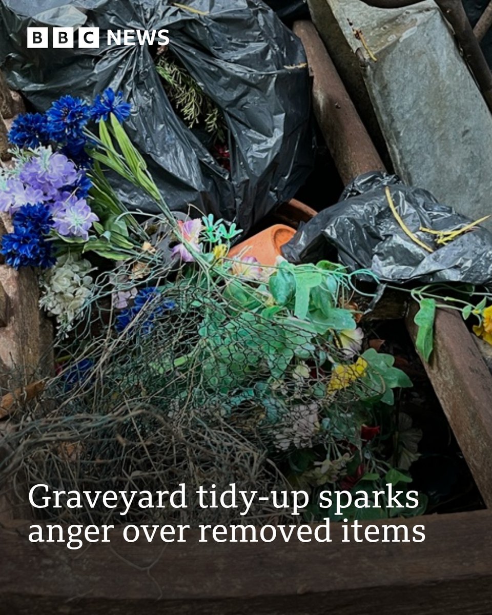 BBCSurrey's tweet photo. A “tidy-up” at a Surrey graveyard has sparked anger after memorial items were removed from graves. 

More here: 
https://t.co/A5Uu0fGjdT https://t.co/tDoe0WGHe4