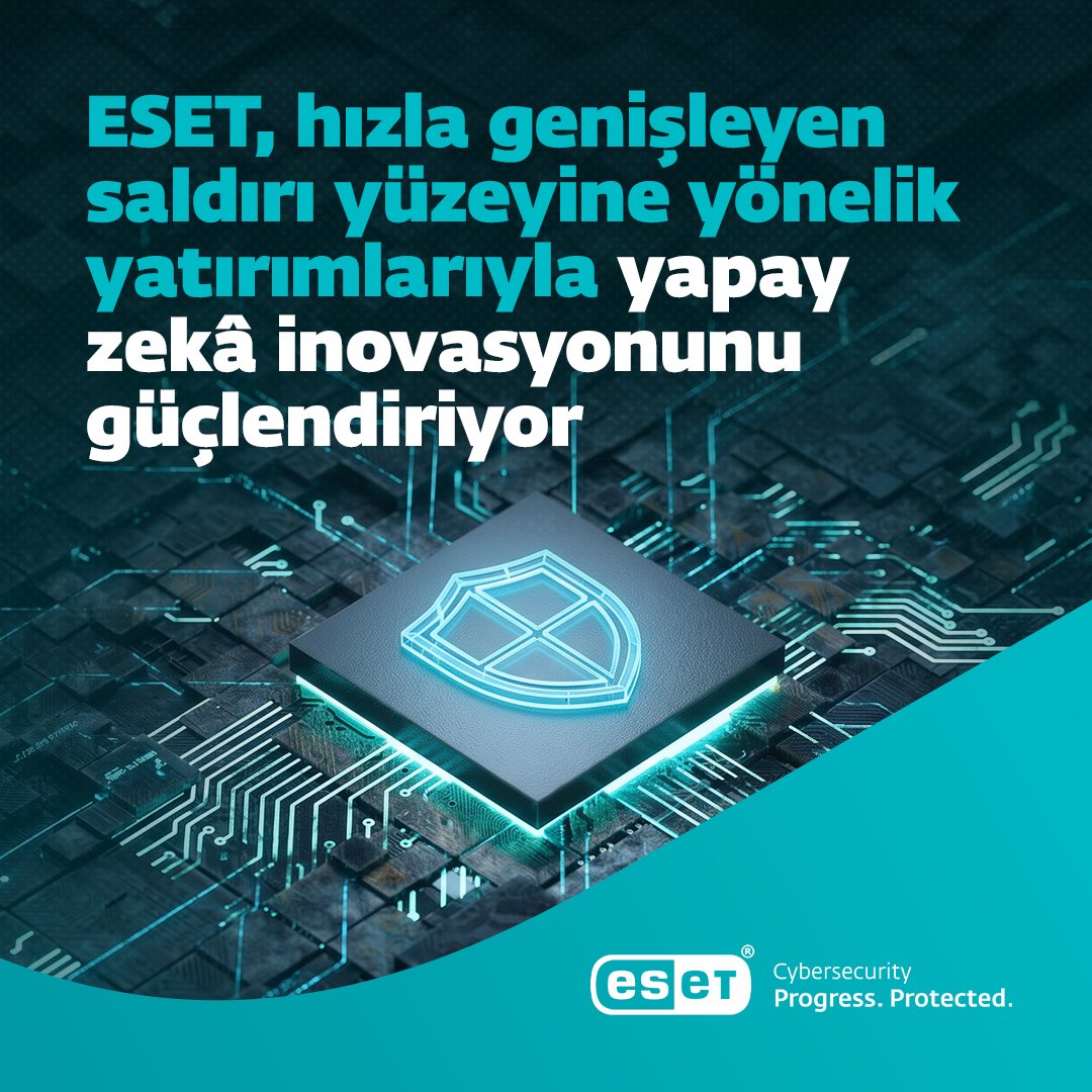 ESETTurkiye's tweet photo. ESET, yapay zekâ destekli siber güvenlik inovasyonunu hızlandırmak için 40 milyon Euro yatırım yapıyor, Ar-Ge ekibini genişletiyor ve teknolojilerini geliştiriyor.
https://t.co/nRpwZAVJAt
#CyberSecurity #ESET #ProgressProtected https://t.co/02dhLc2o16