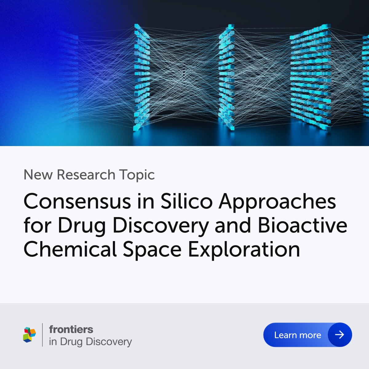 EdgarLpezLpez10's tweet photo. 🚨 Exciting news! We're editing a Topic in @FrontiersIn Drug Discovery:
📌 "Consensus #InSilico Approaches for Drug Discovery & Bioactive Chemical Space Exploration"
We warmly invite you to submit your work! 🔬💊
🔗https://t.co/GUkzMBPYI0
#DrugDiscovery #Cheminformatics https://t.co/oLmOmaNKGw