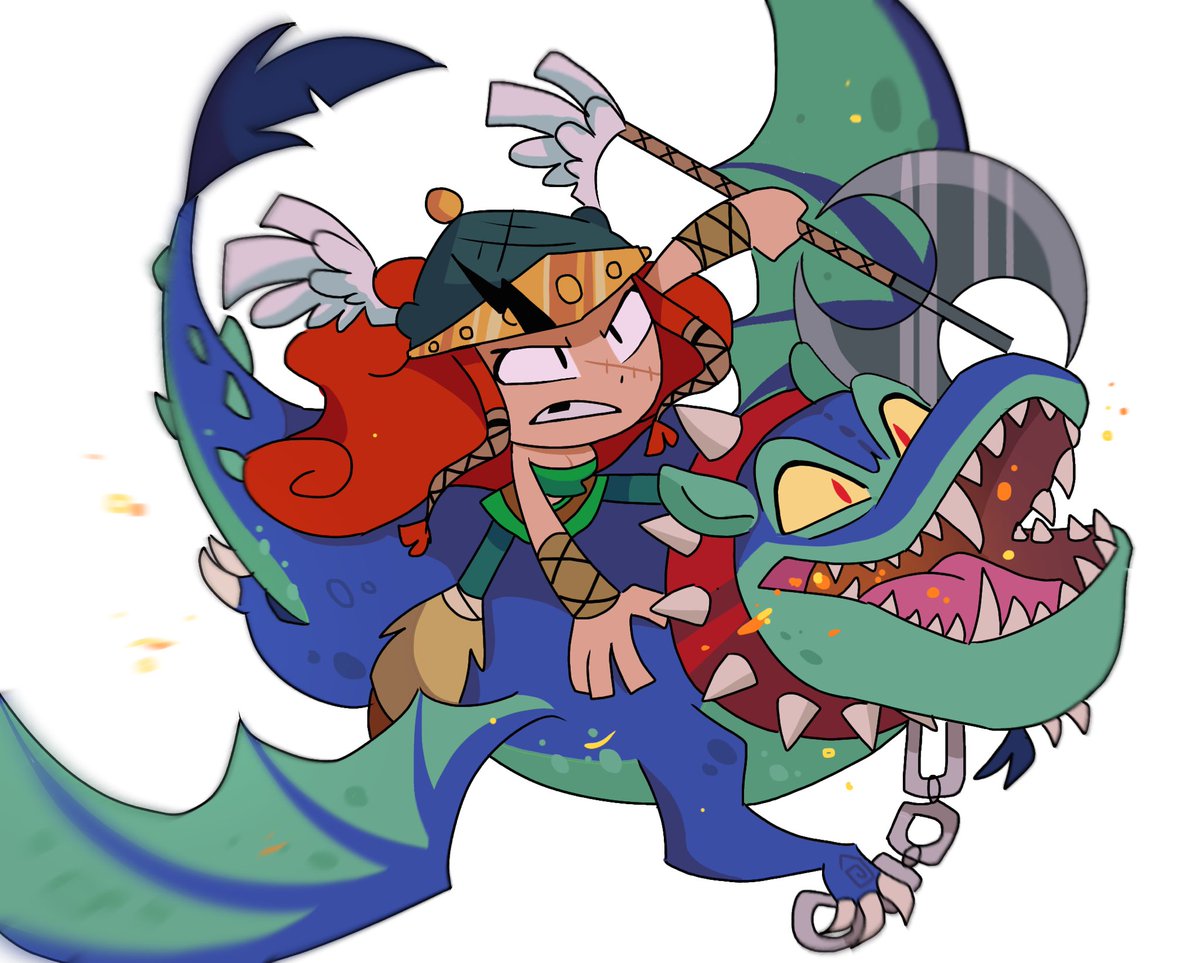 pinweena_pin_'s tweet photo. This is my old art from 2019 I can’t believe they’re gonna ride a dragon in rayman legends retold 😭✨🔥 https://t.co/HrAM88TuR0