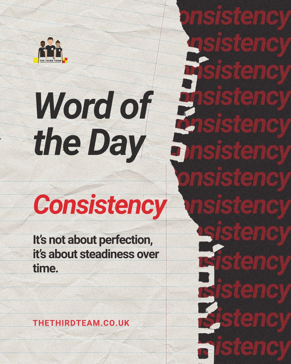 The3rdTeam's tweet photo. Referees often get told to “be consistent” but what does that really mean?

It means:

✅ Having clear habits

✅ Responding calmly under pressure

✅ Making decisions with focus and fairness

We help you build those habits without burnout.

#ResilientReferees #MentalHealth https://t.co/GivfO2WOnj