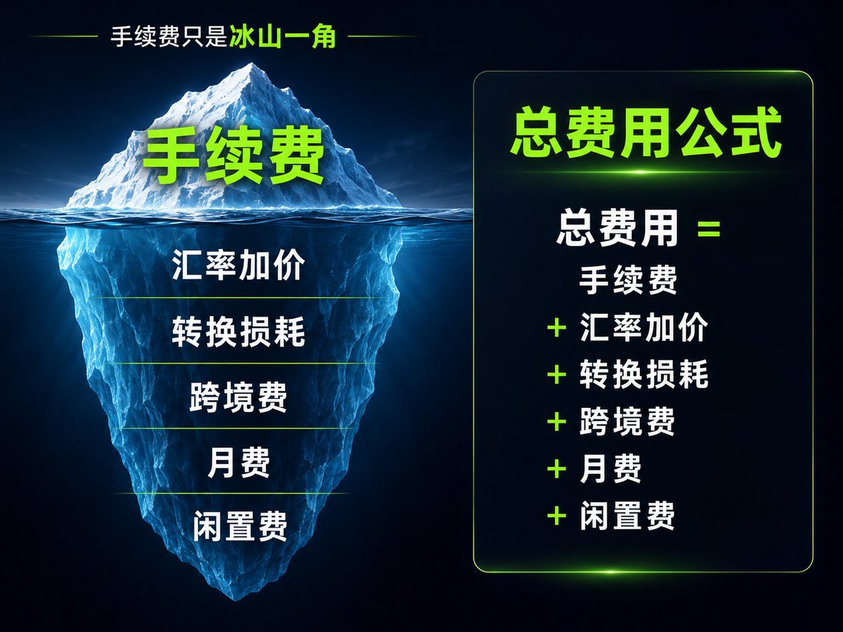 PayAllU's tweet photo. 💰 选卡别只看手续费

很多人只看“手续费多少”，其实成本藏在这些地方：
1️⃣ 充值汇率加价：标 0 手续费，汇率暗藏 1–3%
2️⃣ 消费转换损耗：刷卡先卖币→再换汇，损耗可达 2.7%
3️⃣ 跨境交易费：海外消费额外 1–3%
4️⃣ 月费/年费：不用月份也扣
5️⃣ 闲置费：长期不操作可能收费
真实成本 = 手续费 + 汇率加价 + 转换费 + 跨境费 + 月费
💡 PayAll 聚合 100+ 张卡，一图对比总费用结构，不只看表面数字
👉 https://t.co/9HMuh9uc8D
#CryptoCard #UCard #Stablecoin #PayAll