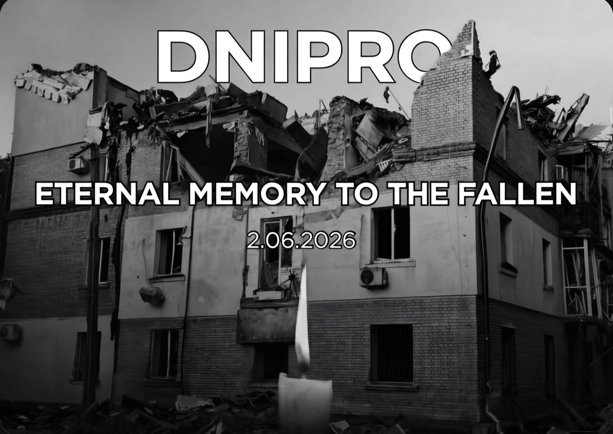 NAFOvoyager's tweet photo. Today is a day of mourning in Dnipro for the victims of the russian attack on the city on the night of June 2.

As a result of the strike, 16 innocent lives were lost.

Deepest condolences to the families and loved ones of those who lost their lives.

We will never forget. https://t.co/zzHnfkpmIC