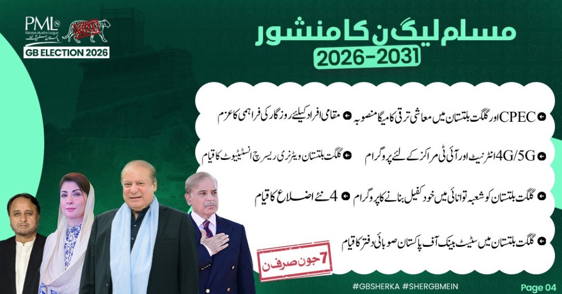 F_4al's tweet photo. انشاءاللہ 7 جون گلگت میں صرف ن پاکستان مسلم لیگ ن کا منشور  الحمدللہ مسلم لیگ ن جو وعدہ کرتی ہے وہ پورا کرتی ہے آج بھی گلگت بلتستان میں جو منصوبے ہیں ان پر میاں نوازشریف کی مہر ثبت ہے  #GBSherKa #SherGBMein https://t.co/U13axKpGNf