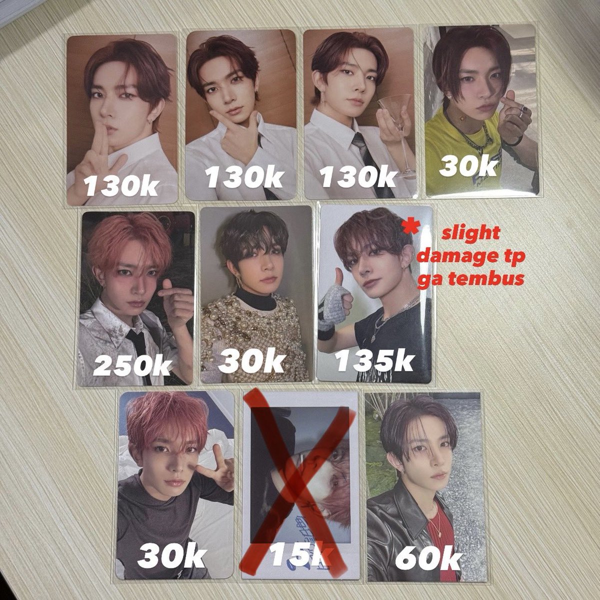 4_fidi's tweet photo. wts ina — want to sell ୨୧
📍dom tangerang, ina

💌 ready kamar! aab enhypen pc photocard heeseung

all good condi! 🛒 (kec. ditandain)

— price on pic, all inc packing fee!
— nego ok! (disc kalau take >1)

exc admin oren aja, bs manual (jne)

#wtb #wtt https://t.co/DYh95Z6eVS