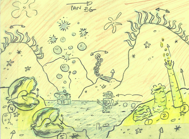 ArtofSpongebob's tweet photo. A drawing from "Jellyfish Jam." https://t.co/WmRDMYXdBz