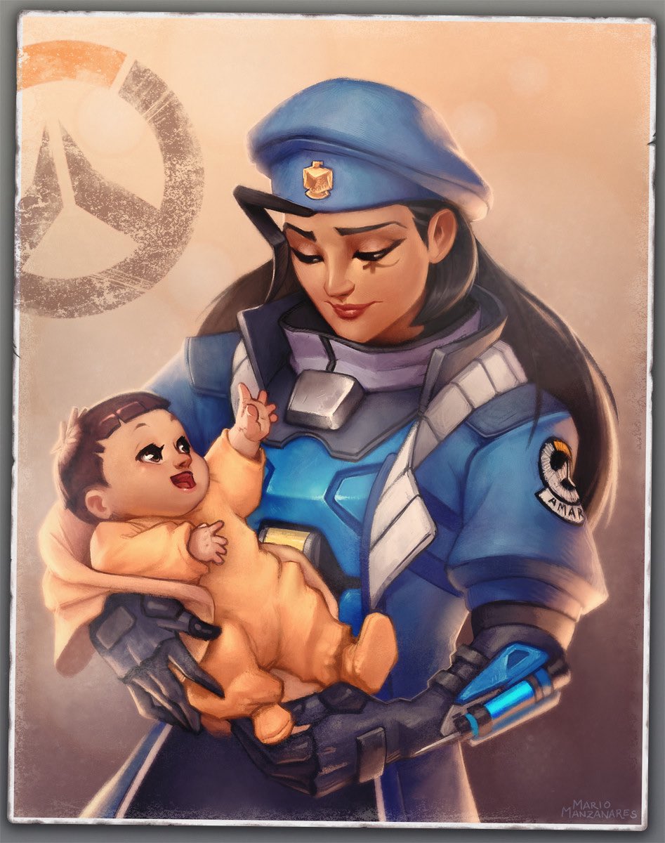 HarmonyOW2's tweet photo. Ana holding her stupid fucking baby https://t.co/c1C54dgzJb