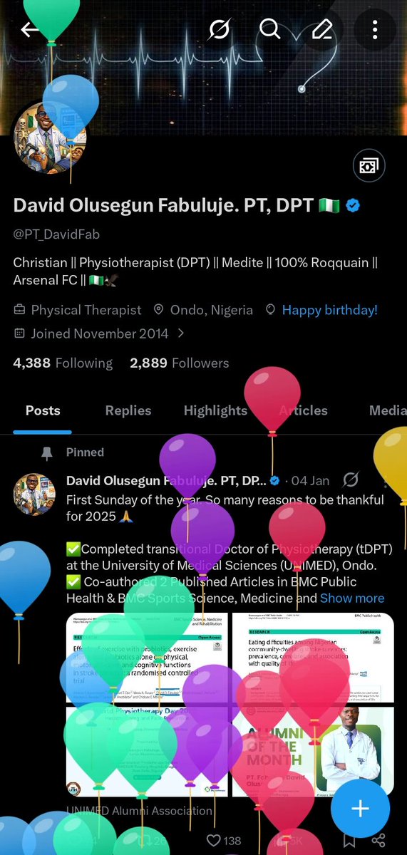 David Olusegun Fabuluje. PT, DPT 🇳🇬 tweet media