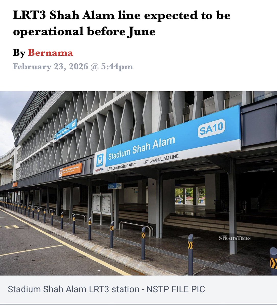 craigansibin's tweet photo. Dah berapa kali delay LRT3 Laluan Shah Alam ni. 🤦🏻‍♂️ https://t.co/EH2tsdIZd4
