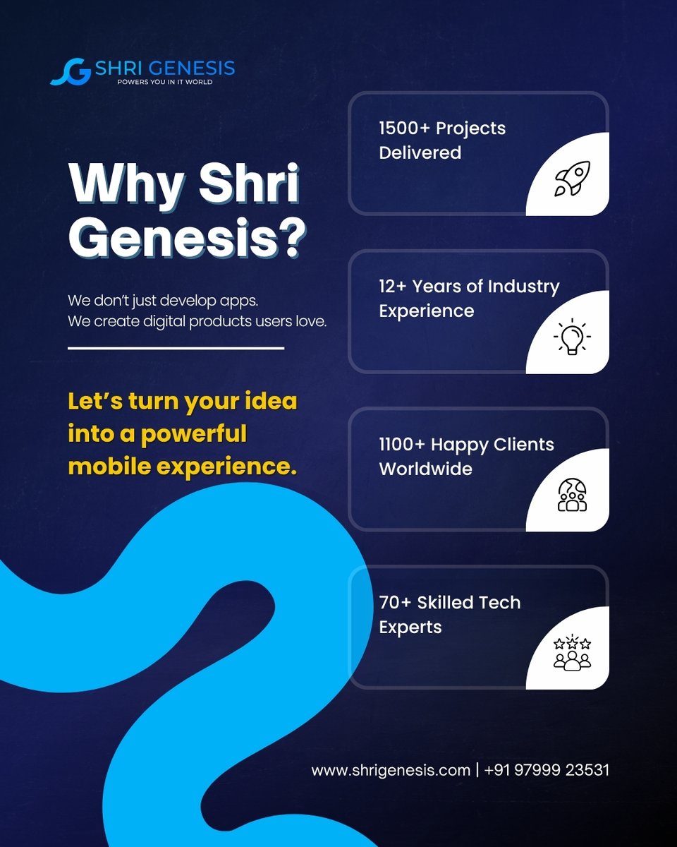 shrigenesis's tweet photo. Turn your app idea into reality with Shri Genesis 🚀

Hire expert Flutter developers to build fast, scalable apps for Android &amp; iOS from a single codebase.

📞 +91 97999 23531 🌐 https://t.co/wxH081LvBv

#flutter #flutterdevelopment #appdevelopment #crossplatform #shrigenesis https://t.co/gRaDZ4Yp1S