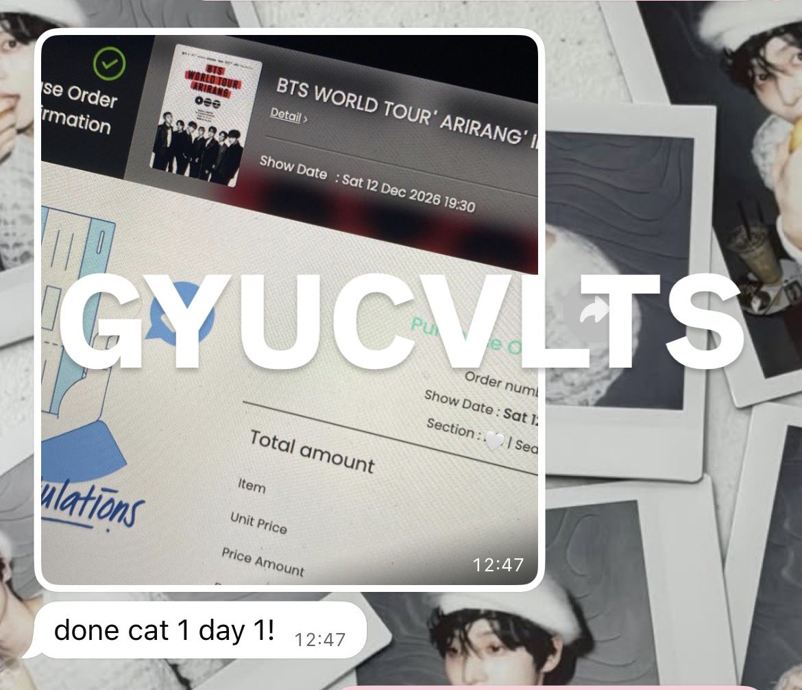 gyucvlts's tweet photo. LOGGING IN TO SAY MY TICKET IS SECUREDXKCKS IM SEEING MY TANNIES AFTER 11 YEARS STANNING 😭😭😭 https://t.co/sztKVcPZuy