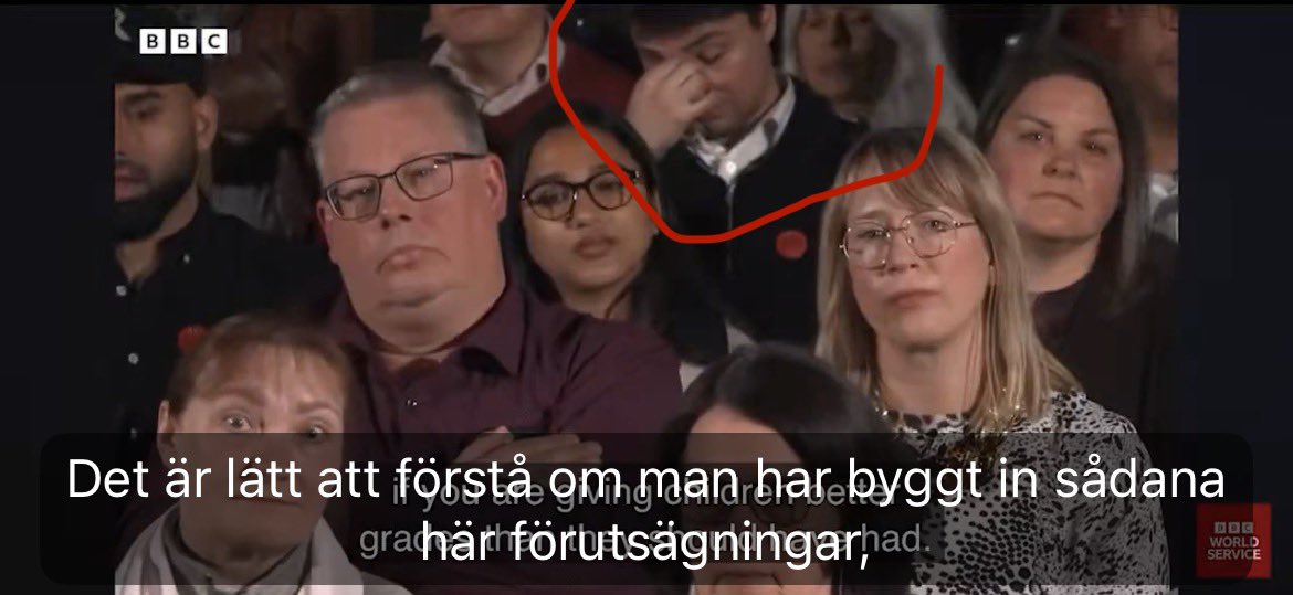 JesPlusA's tweet photo. @johanssonmorgan Denna killen tänker det som alla tänker när du pratar… https://t.co/N1jfwDlX8v