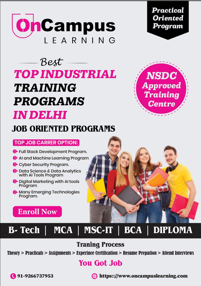 aglo360's tweet photo. Learn Practical Skills. Get Ready for Real Jobs.

Start your career with OnCampus Learning and gain hands-on training in today's most in-demand technologies.

📞 9266737953
🌐 https://t.co/hedwQ71Oa5

#OnCampusLearning #IndustrialTraining #SkillDevelopment #CareerGrowth #Students https://t.co/qVTCYLh4iL