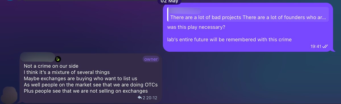 Langerius's tweet photo. $lab = $0.1 to $25 to $5 (in a month)

i warned team 1 month ago not to make these moves but they chose to deny crime instead. mistakes they made will haunt them for rest of their lives and they will regret it. sad

btw, stay away from pump/dump coins https://t.co/vEjzWpQx1U