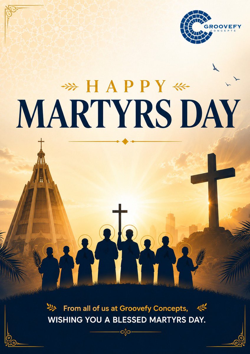 groovefy's tweet photo. Reflecting on the faith, determination, conviction, and sacrifice of the Uganda martyrs.
 Happy Martyrs’ Day from us to you all. 
#MartyrsDay2026 https://t.co/Uy75f87FoV