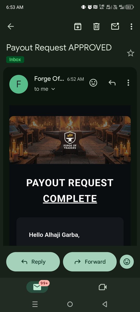 AGzanna's tweet photo. Payout approved within 27 minute
@ForgeOfTraders Grateful for the fast process and transparency. Discipline pays off!

Use my link and code Marte50 for 50% OFF
https://t.co/UTpqFNP8iC… https://t.co/ggORzPZrHS