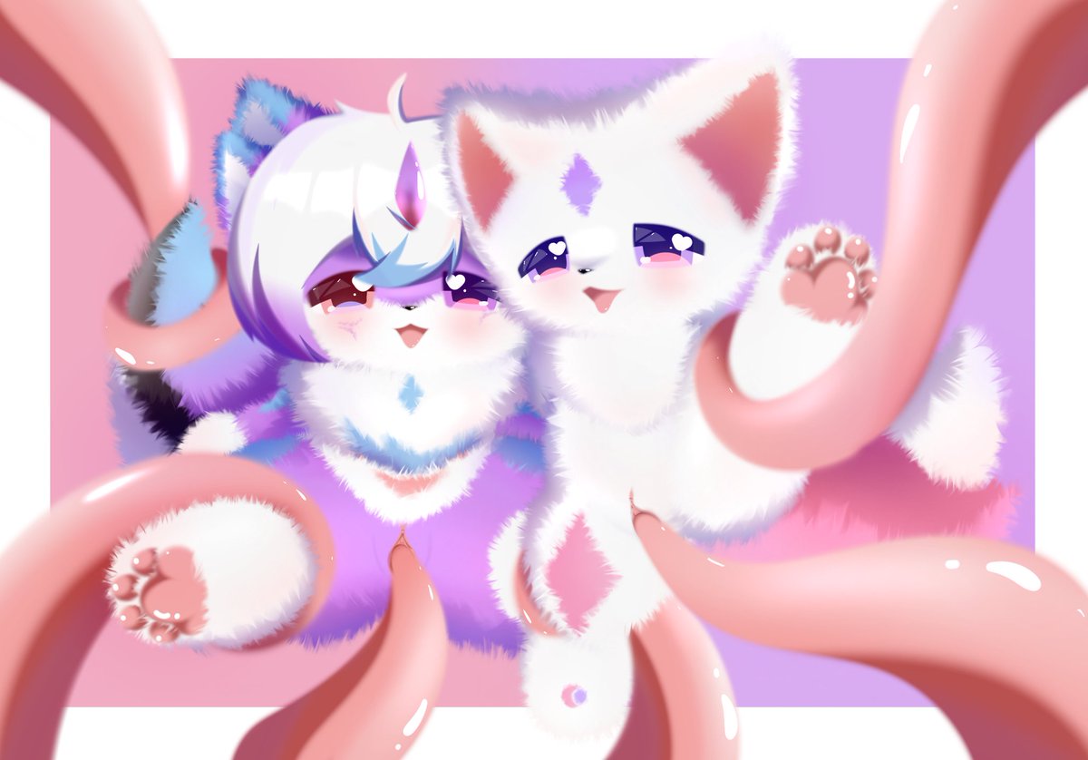 ShiningCanC's tweet photo. 和@MoonballisFury 一起生小猫咪~ https://t.co/KFuqnpUOio