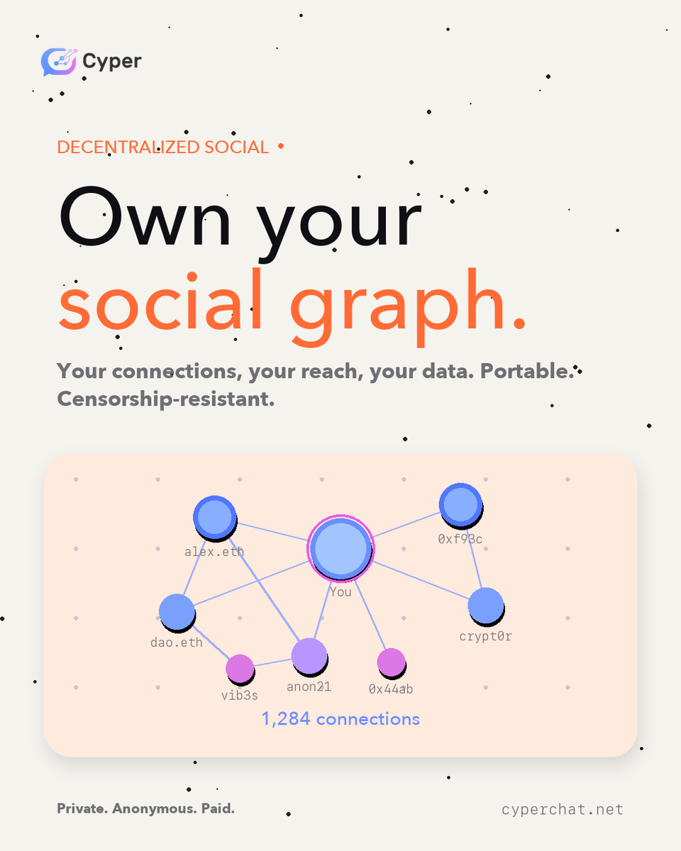 web3_cyperchat's tweet photo. Cyper Channels — like X for your community, except you own your audience.

Push notifications. Hot ranking. Fan-influence boards. Zero algorithm gatekeeping.

KOLs are migrating. Signal-to-noise is finally good.

#Cyper #Web3Social #KOL #SocialFi
https://t.co/u0Xzrw9Iz0 https://t.co/M7jMF1bbks