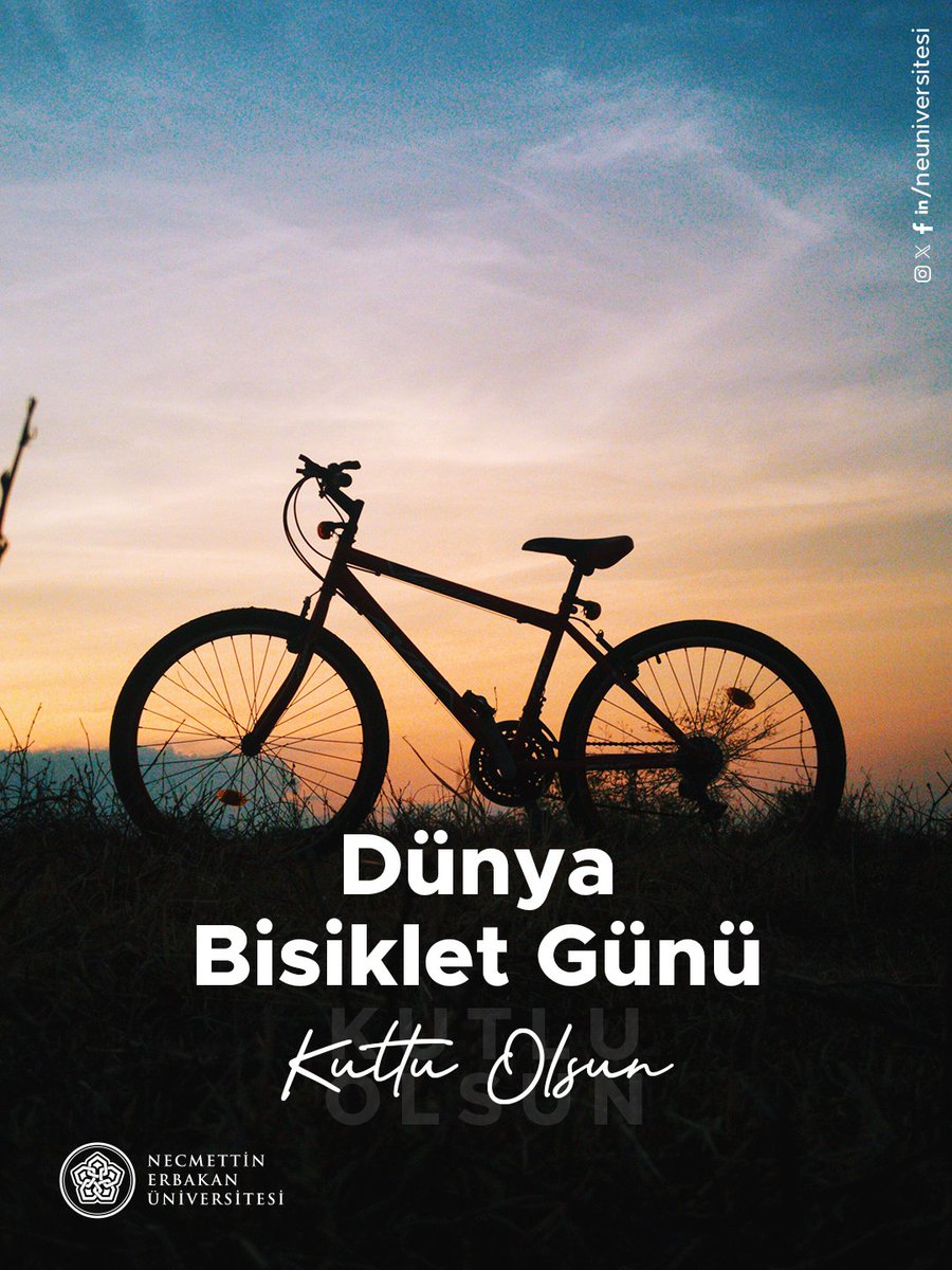 NEUniversitesi's tweet photo. Bisiklet, sadece bir ulaşım aracı değil; sağlıklı bir beden, temiz bir hava ve yaşanabilir şehirler için bir yaşam tarzıdır. 

🚴 Dünya Bisiklet Günü kutlu olsun. 🚴
#DünyaBisikletGünü https://t.co/J3Cci04IVj