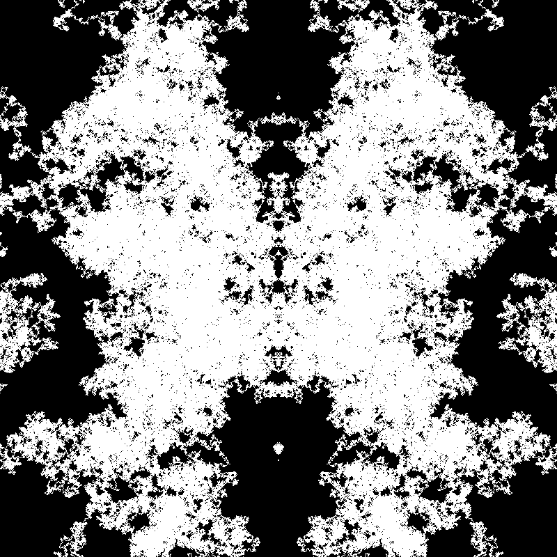 PatternRandom's tweet photo. Mirrored blackwhite walk
iterations=833651,seed=400724209 https://t.co/wC3cbRzDZ6