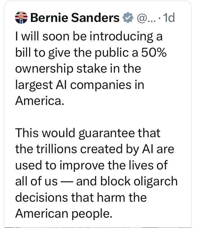 cswarketatora's tweet photo. Lots of Americans will LOVE this. But Bernie is a “them”. He is just herding you from the other side.

They’re ALL herding you no matter who they are. https://t.co/usPXP7SXhD
