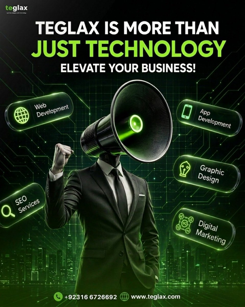 teglax's tweet photo. Teglax: More Than Just Technology. 📈

Our Core Expertise:
🌐 Web Development
📱 App Development
🎨 Graphic Design
📈 Digital Marketing
🔍 SEO Services
🚚 Truck Dispatching

Ready to scale? Start Your 7 Days Free Trial.
📥 DM us or WhatsApp at +92 316 6726692 https://t.co/HvTC4Lpy8P