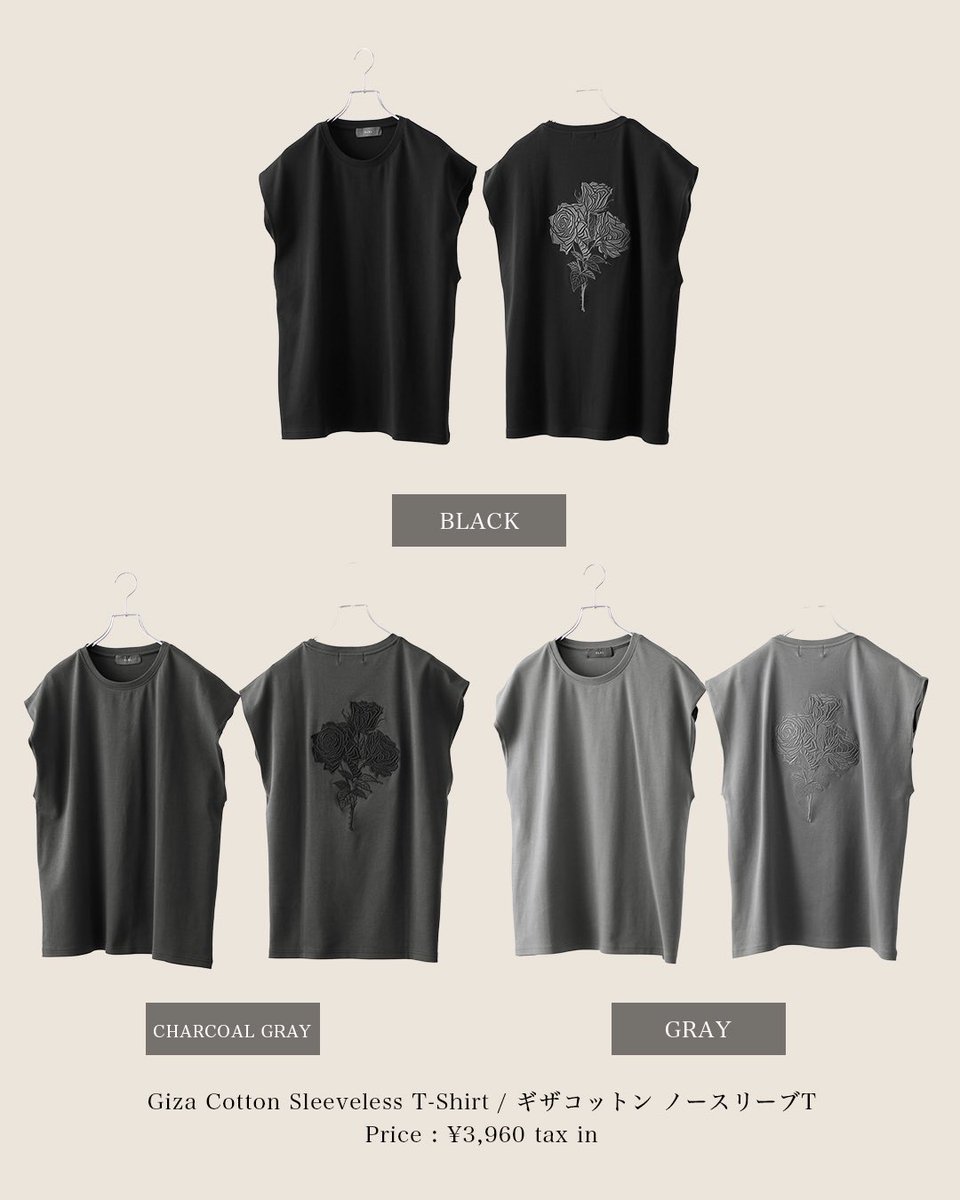 clel_official's tweet photo. ＼New Release📢／
CLEL 26SS collection
6/8 12:00- ZOZOTOWN

バックの大きい刺繍がアクセント🌹
ほどよいルーズ感もたまらない
ノースリーブＴ

詳細はこちら
↪︎https://t.co/Jpx56Z8Sd9 https://t.co/N34hMlmYlV