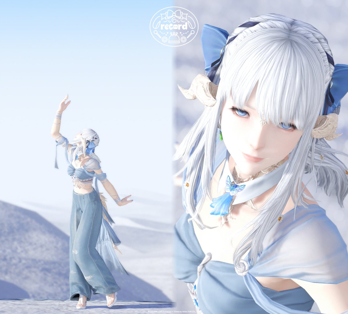 3847_ff14's tweet photo. #파판룩템 #FF14 

🪼 여성 / 아우라 🪼

🔹 빼어난 무용수 머리장식
🔹최초의 빛 귀걸이
🔹해양 민족 목깃
🔹이야기 작가 가슴덮개(좀비의 얼굴색/진주색)
🔹해양 민족 팔찌
🔹C2 극대 인조 손톱
🔹최초의 빛 반지
🔹워싱 배기 트윌팬츠
🔹구옥(순백색/순백색) https://t.co/rcNOJzzhFi