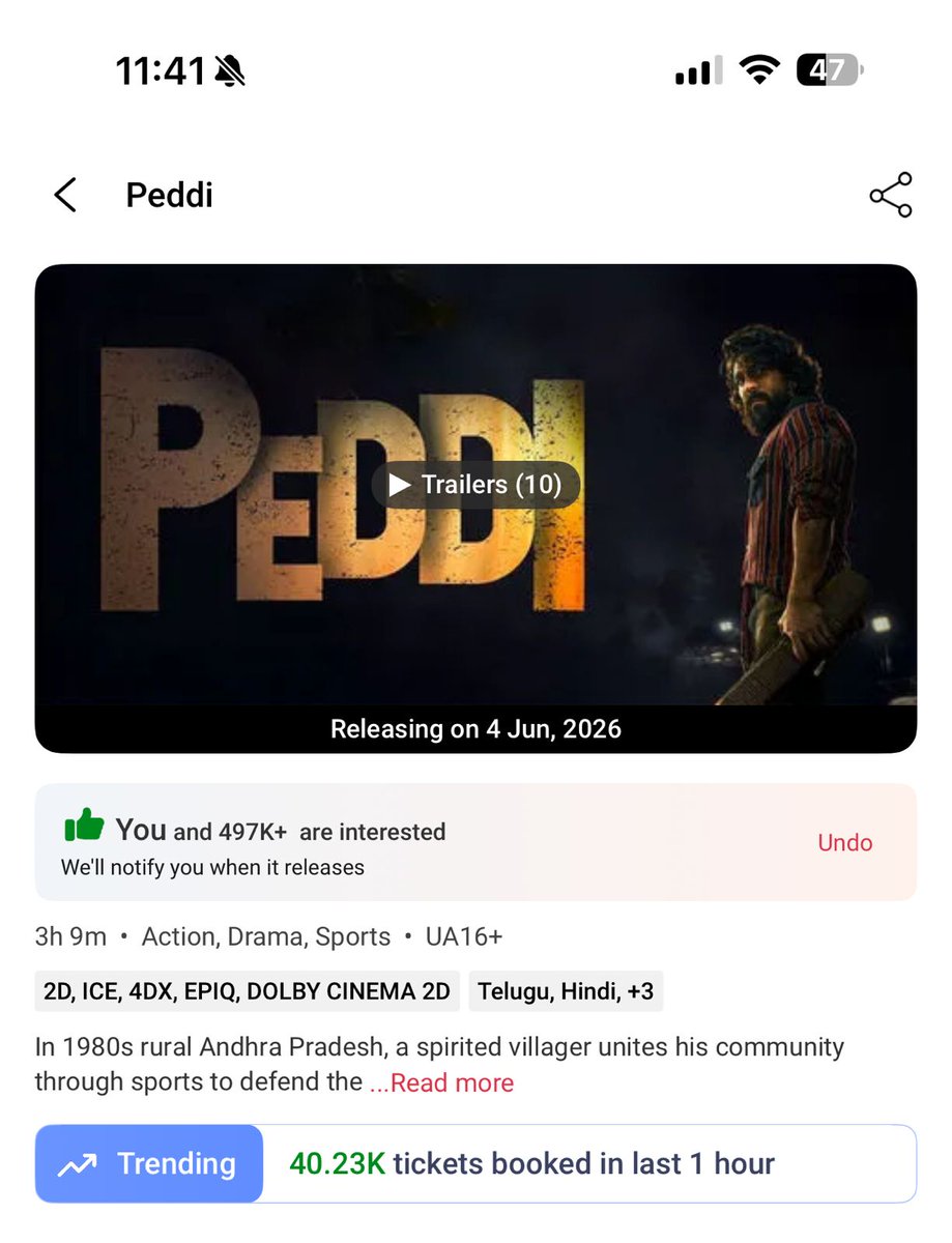 PeddiMovieOffl's tweet photo. Just the beginning of his POWERPLAY 💥💥💥💥💥💥💥💥💥💥💥

#PEDDI https://t.co/lBPQ9QgTJM