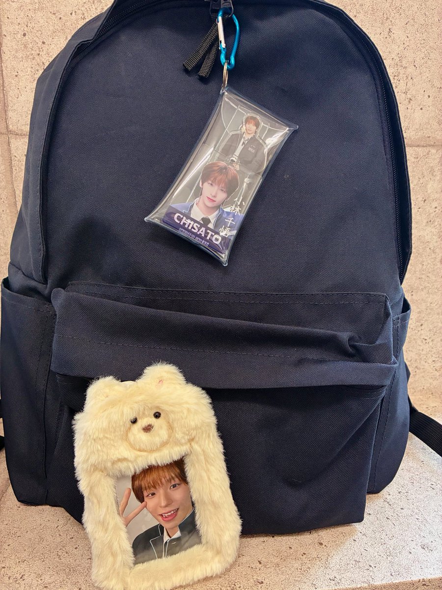 Do7_kbcst's tweet photo. 職場の先輩にも投票手伝ってもらった！！！
ありがとうございます😭

そして最近通勤バッグに千悟ぶら下げてたらめっちゃガン見される🥹🩵

#日プ新世界 #小林千悟 #CHISATO #南南東よりちさとを見たい https://t.co/vfLDSMdU53