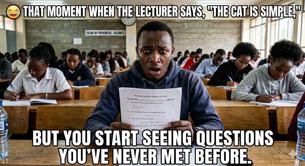 OlessosTraining's tweet photo. 😅 When you open the CAT paper and realize the questions have never attended any of your classes.

The confidence left the chat immediately. 😂

Drop a 😭 if you've ever been in this situation. https://t.co/knw00jVlJW