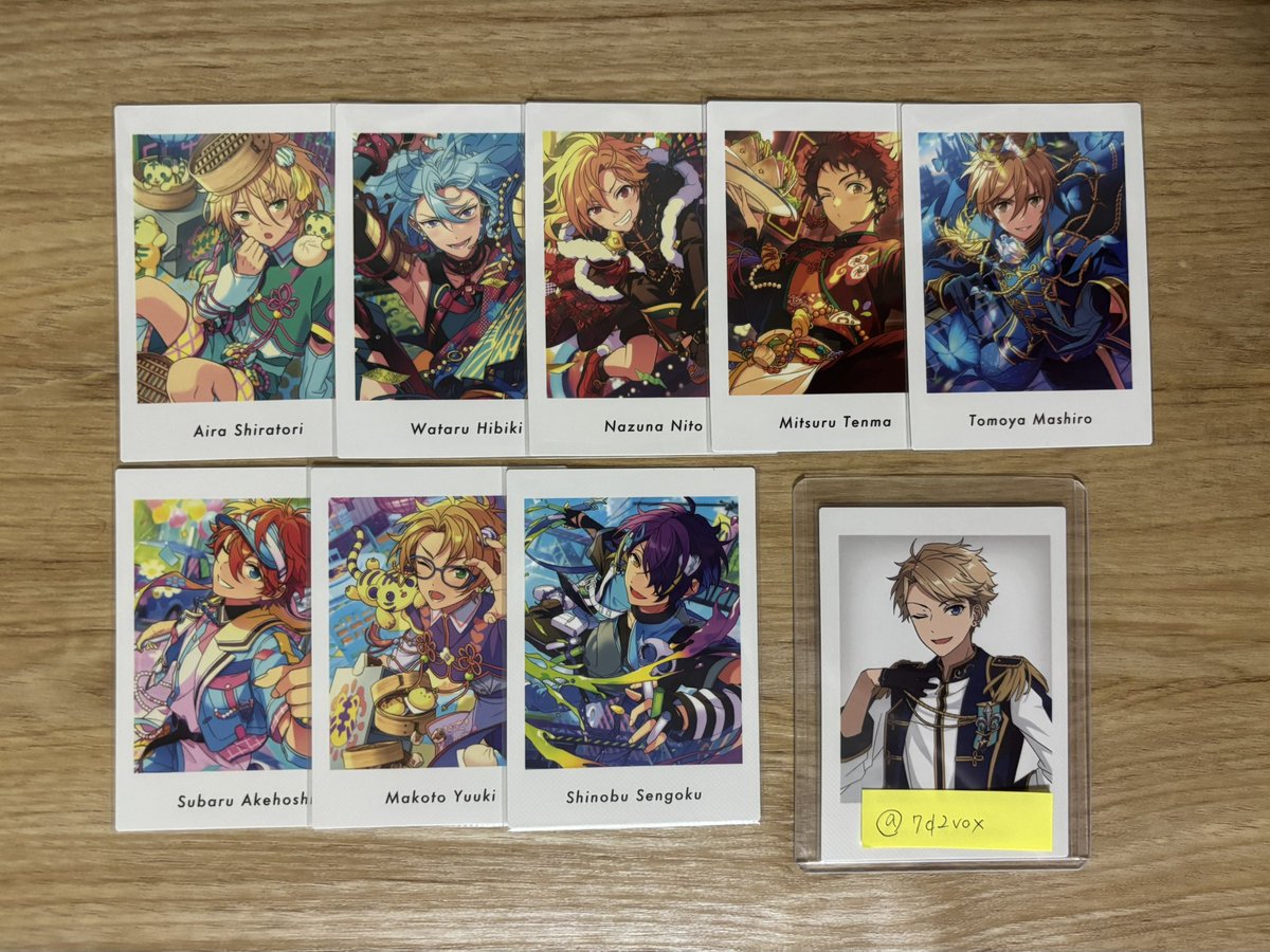 7q2vox's tweet photo. 【交換】あんスタ ぱしゃっつ

譲：ひなた ゆうた 光 なずな 創 宙 真 アドニス 凪砂 忍 スバル 渉 友也 藍良

求：同異種嵐 泉 司 レオ 凛月 夏目 ライカ

1枚〜◎ 比率違い◎ 郵送でのお取引

プロフィールにリトリン記載しております(*ᴗˬᴗ)
お気軽にお声掛けください🙇🏻‍♀️ https://t.co/vLohr9qMeG