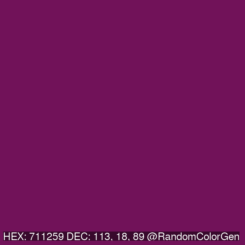 RandomColorGen's tweet photo. 711259
113, 18, 89 https://t.co/n4QdiC0FW2
