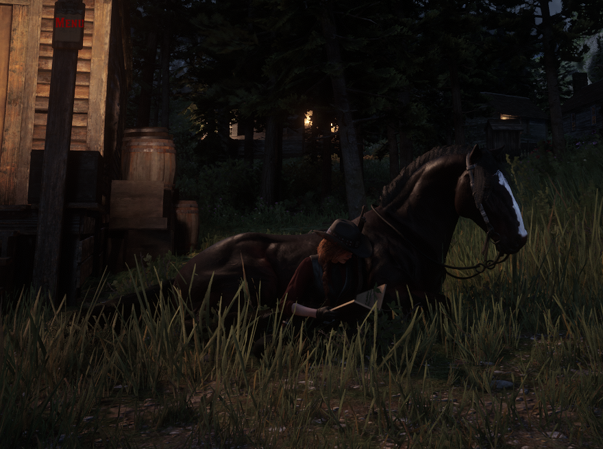 AruSilverfang's tweet photo. I don't talk about it a ton but I do Red Dead RP alot in my free time on a "serious RP" server!

I enjoy it alot and have met some pretty cool people along the way! Even dragging a friend into it @ZebXCIX 

Do any of you do things like this as well? https://t.co/87NW6KTl5M