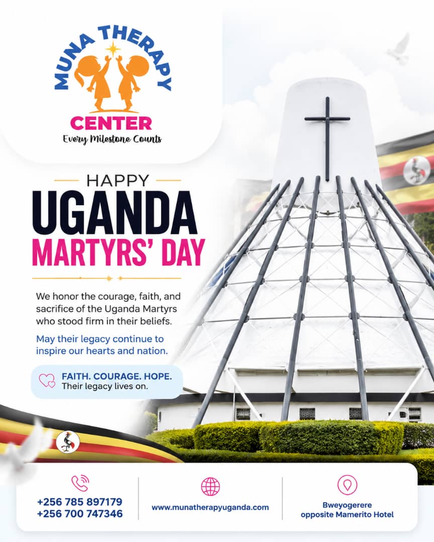 Muna_therapy's tweet photo. Today, we honour the Uganda Martyrs whose unwavering faith, courage, and conviction continue to inspire generations.

As we reflect on this year's theme, "Christ Our Peace: Breaking the Walls, Healing the Nations," 

Happy Martyrs Day! https://t.co/ZACopmzHc1