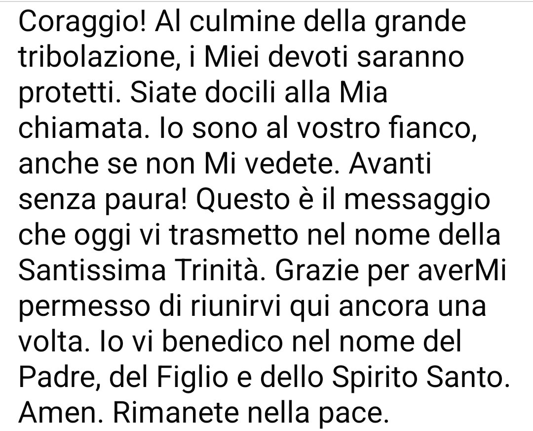 antonaccigabria's tweet photo. URGENTISSIMO MESSAGGIO DELLA MADONNA AL MONDO!!! (ASCOLTATELA) "ANGUERA" 02/06/2026 🙏🙏🙏 https://t.co/V0NSLE9dJg