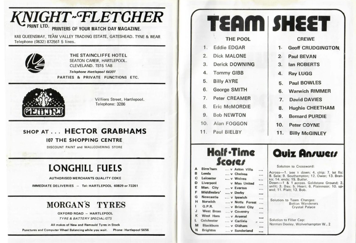 PoolsPhotos's tweet photo. Pools v Crewe match programme 1978 https://t.co/G6do6nIhyb