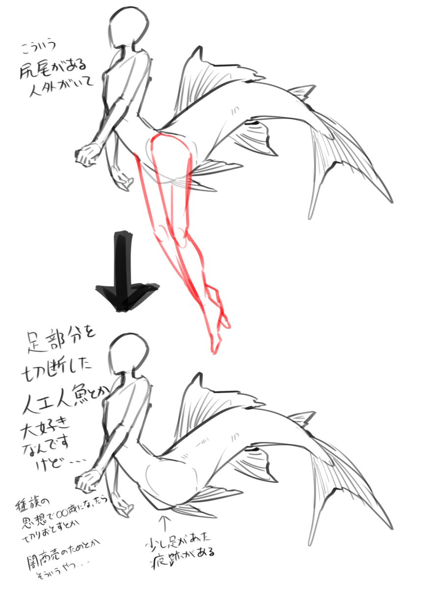 ものすごく好みの話です こういう人工人魚が大好き 