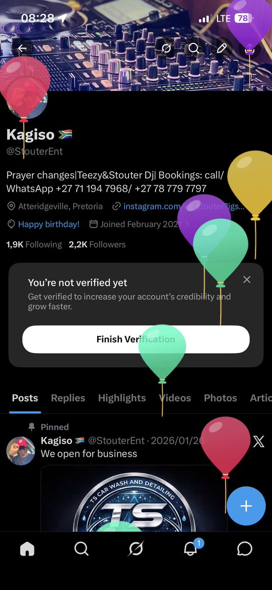 StouterEnt's tweet photo. Why is my app showing me balloons 🎈? https://t.co/sOQfIRmgLJ